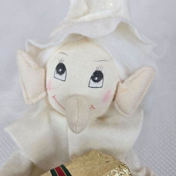 Vintage White Pixie Christmas Elf Figurine Gift Tree Holiday 20" - Picture 8 of 8